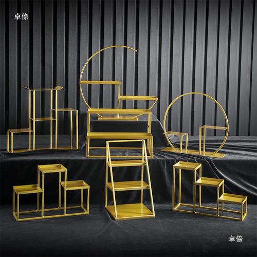 European-style dessert display stand, wedding decoration set, minimalist cake and pastry stand, buffet self-service, cold meal tea break, display table