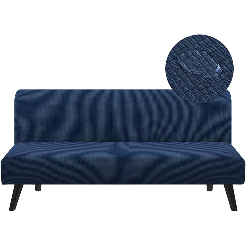 Impermeable no apoyabrazos sofá cubierta elástica todo incluido plegable sofá cama cubierta anti-gato rasguño mascota sofá cojín sofá cubierta