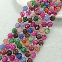 路路通切面天然石虎眼玛瑙散珠桶珠串珠手链项链批发厂家现货批发