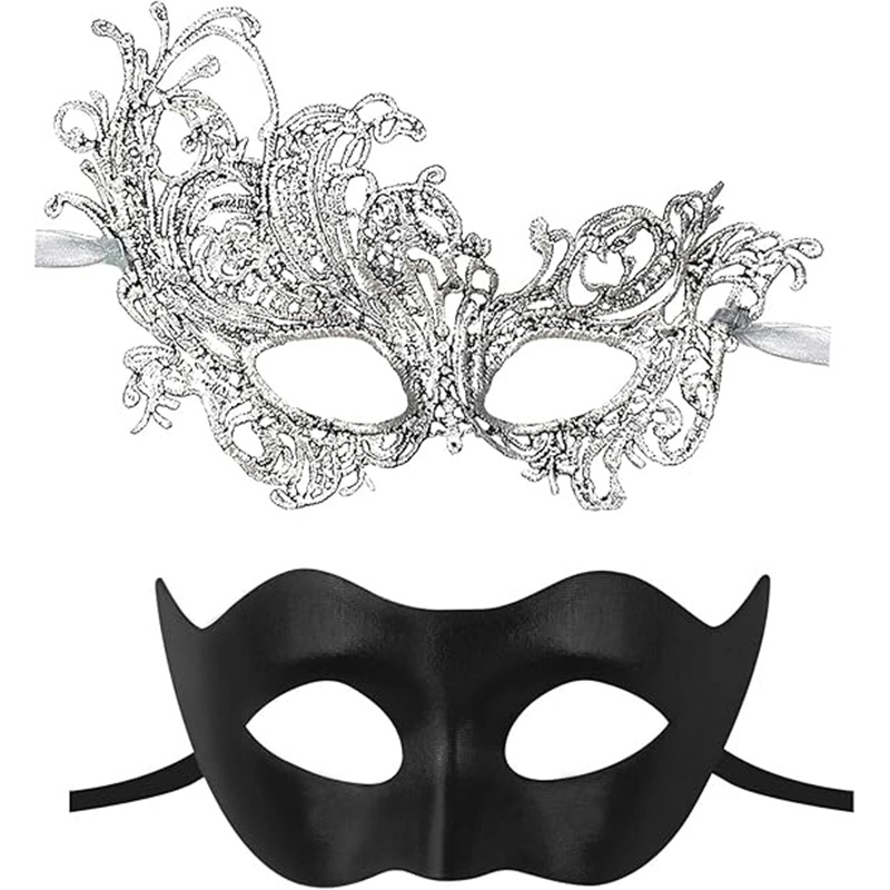 Amazon Hot Sale Halloween máscaras Half-Face máscaras de fiesta props bar máscaras