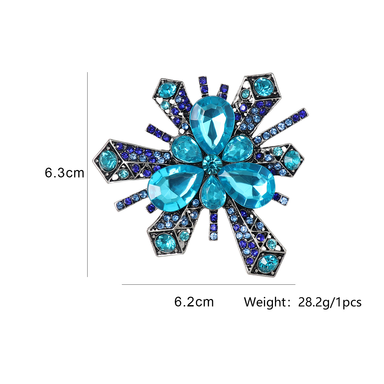 Elegant Water Droplets Alloy Rhinestone Women's Brooches 1 Piece display picture 1