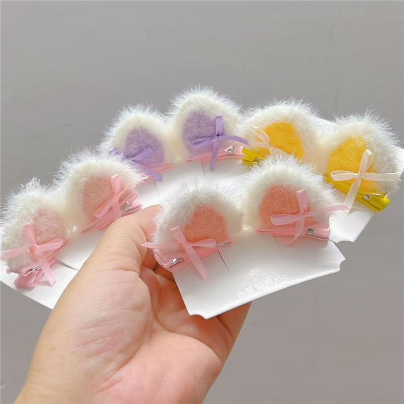 Lady Animal Plush Hair Clip display picture 1