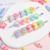 Acrylic two-color beads, hair stick, hair accessory, mobile phone, chain, bag