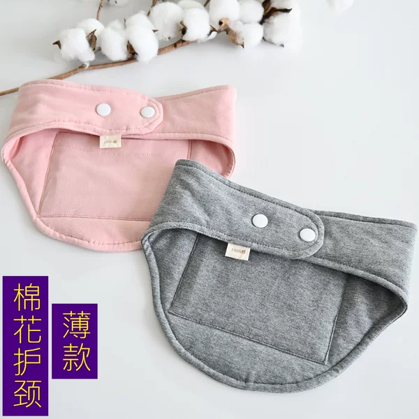 Autumn and Winter Thin Cotton Neck Warmer, Neck Gaiter, Small Shawl, Neck Scarf, Anti-Cold for Air-Conditioned Rooms with Pocket