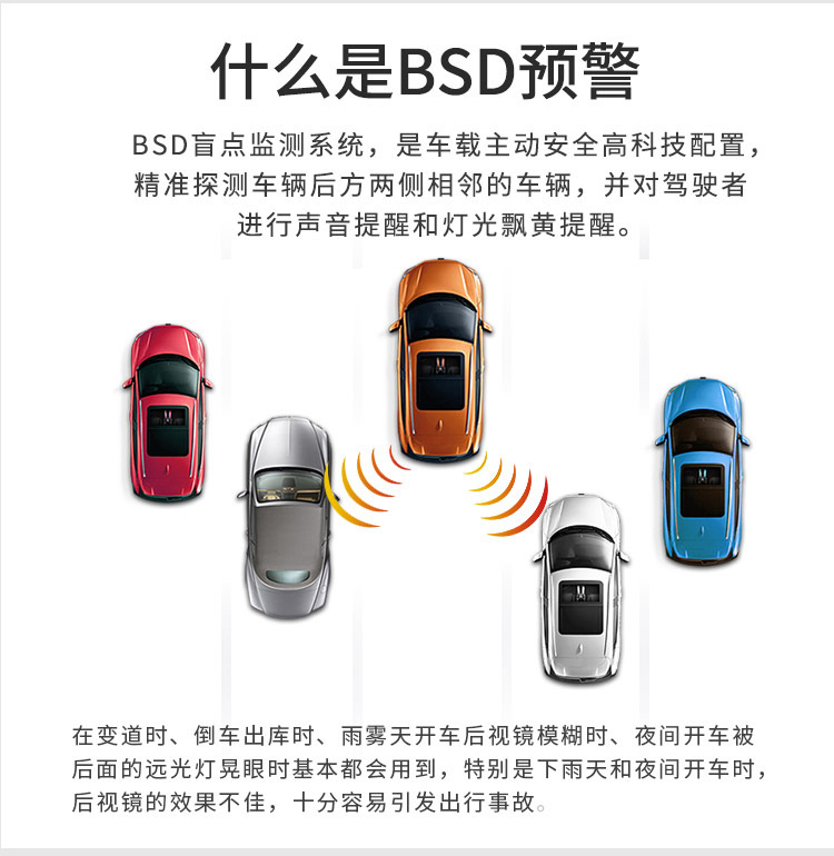 Car-mounted streaming media dashcam 4K HD 1080P full-screen touch smart BSD blind spot warning rearview mirror