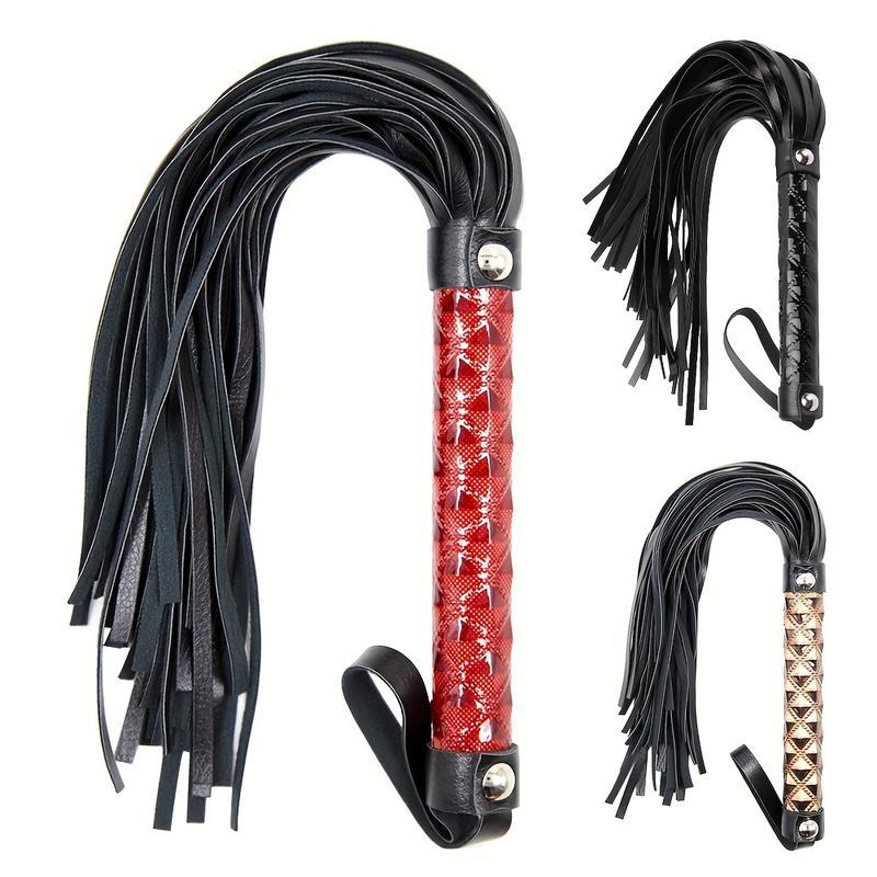 Red Heart Design and Metallic Tack Quality Riding Whip
