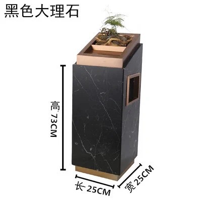 Salón del hotel de acero inoxidable de mármol de basura salón del hotel de ascensor al aire libre estilo europeo vertical con cenicero