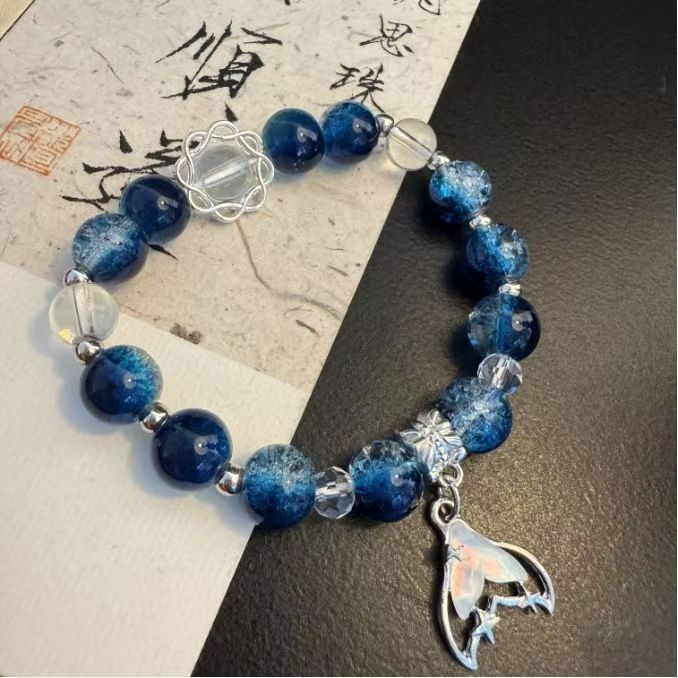 鱼尾合集恋与深空 祁煜印象手链小众高颜值流苏鱼尾手串珠来自深|undefined