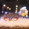 Red diamond swan+color ball+feather pad