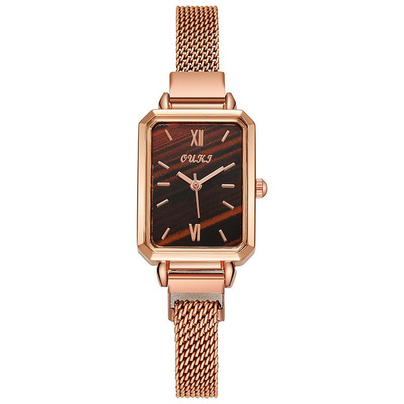 Coffee face rose gold milan strap