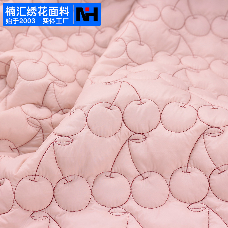 Designer Embroidered Fabric Polyamide Cotton Cloth Bag Children's Cotton Cloth Pleated Cotton Hand-made Pink Cherry Embroidered Cloth Designer Embroidered Fabric Polyamide Cotton Cloth Bag Children's Cotton Cloth Pleated Cotton Hand-made Pink Cherry Embroidered Cloth