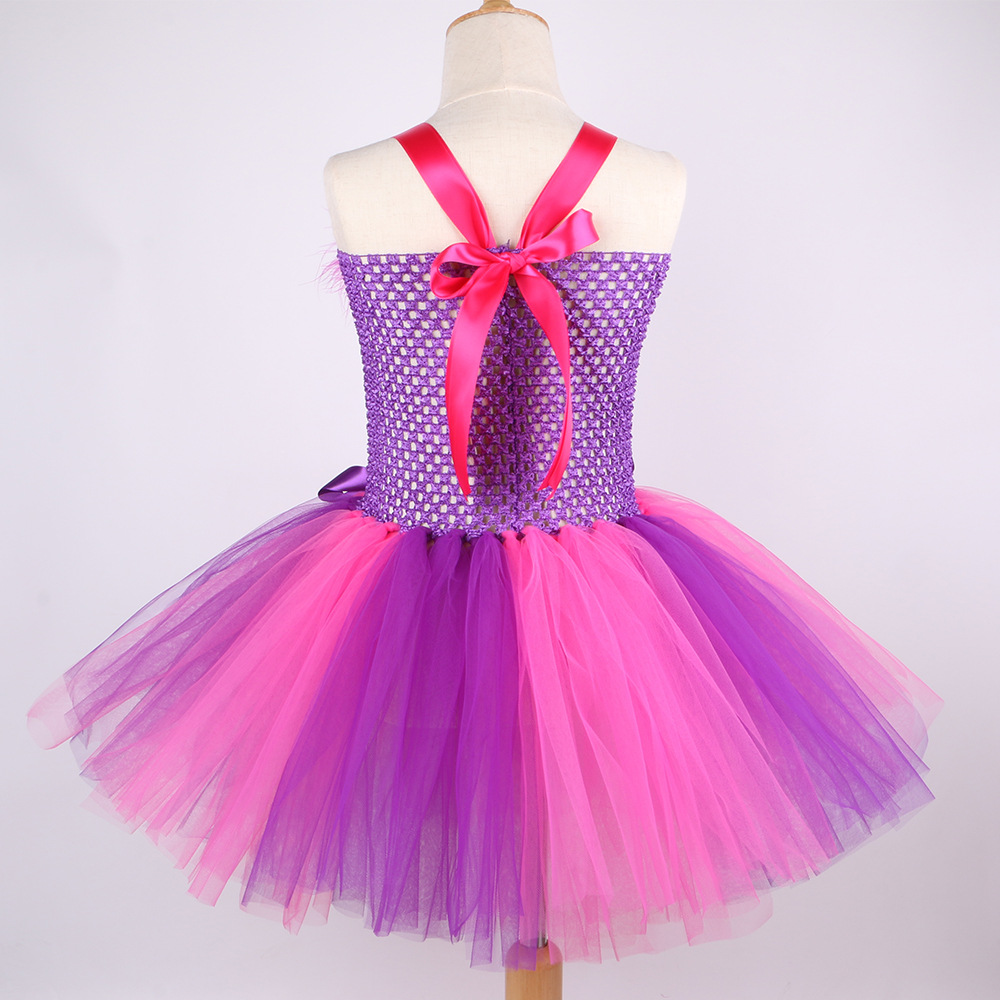 Børnetøj Alice i Eventyrland Cheshire Cat tutukjole børne mesh tutu nederdel piger festival prinsesse_voghion.com