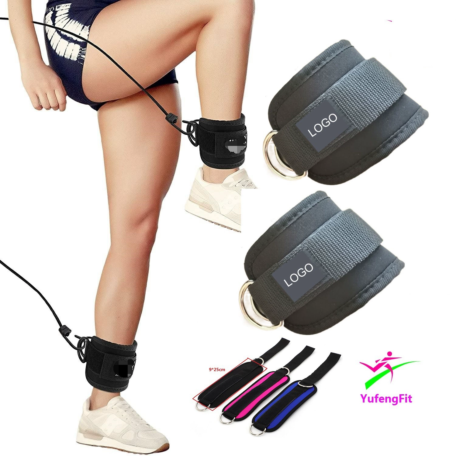 2D кольцо край тренировки ноги протектор лодыжки ремень лодыжки Пряжка козловой лодыжки ремень Эластичный трос лодыжки протектор