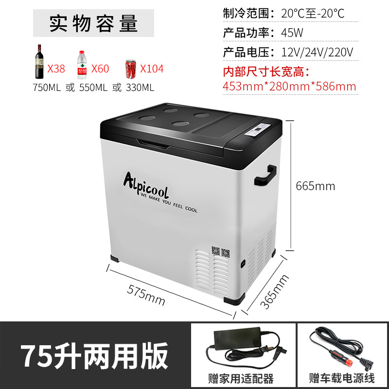 2023 nuevo coche pequeño camión tigre de hielo coche refrigerador compresor coche de doble uso 12v24v220v universal