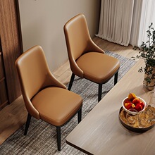 餐椅家用现代简约餐厅椅子靠背休闲主人餐桌椅轻奢感麻将凳x^