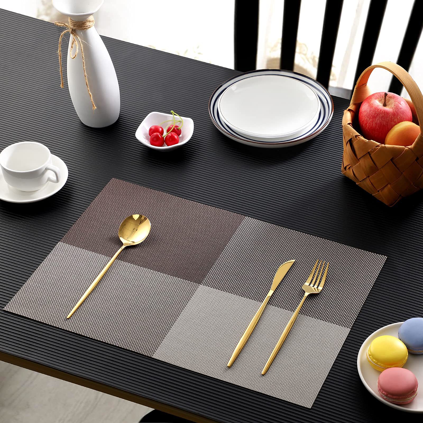 Amazon al por mayor PVC placemat Hotel familia Mesa interior estera moda regalo caja de regalo Toalla de mesa estera de mesa