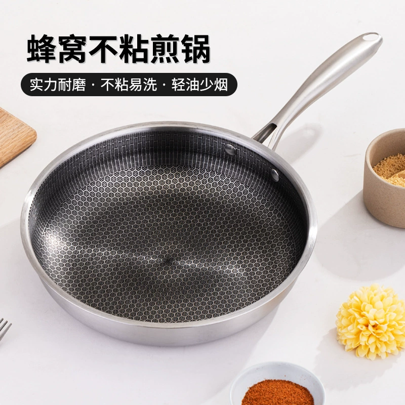 Стеловая сковорода из нержавеющей стали бытовая сковорода сковородка универсальная омлет торт вок практичный подарок кастрюля