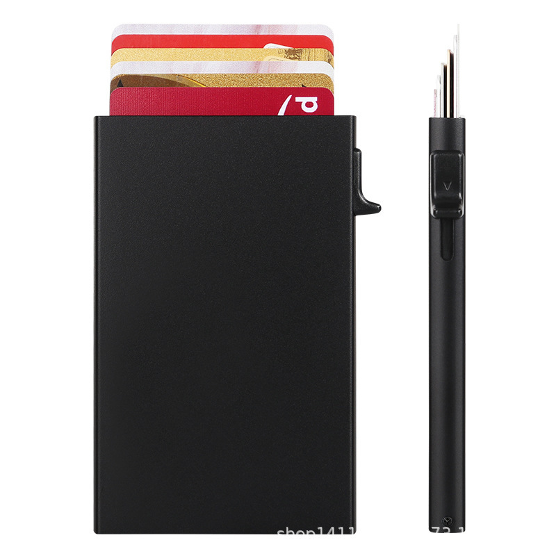 X-11L现货铝合金信用卡盒高端航空级卡包侧按弹出式5-7张信用卡|undefined