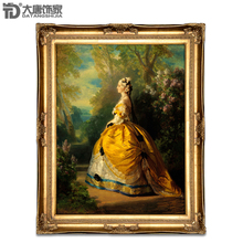 高檔宮廷人物油畫歐式酒店別墅客廳卧室配畫純手繪油畫歐仁妮N133