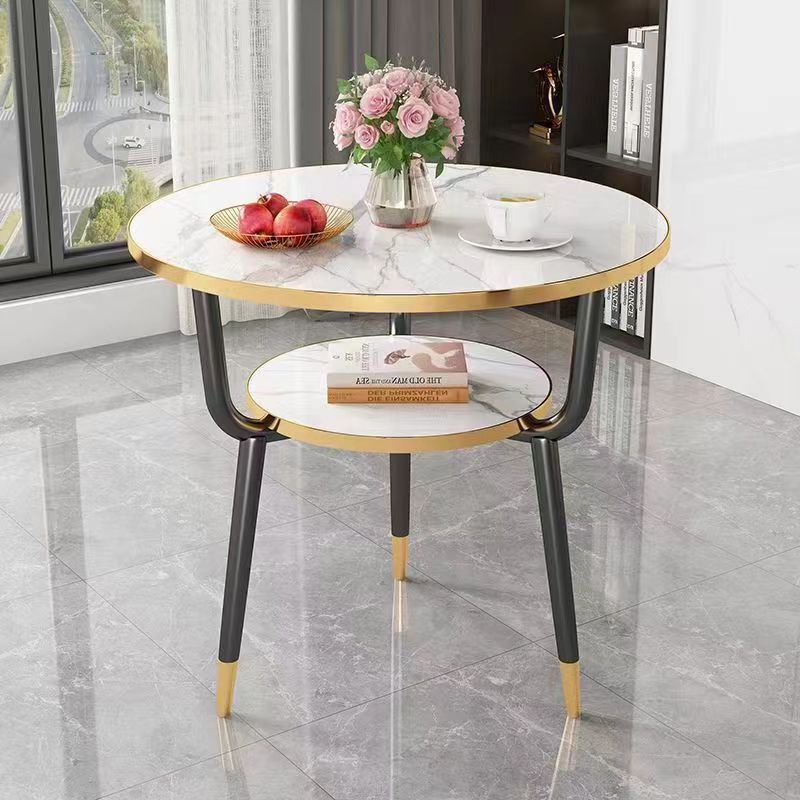 Negotiation Table and Chair Combination Home Balcony Leisure Round Table Coffee Table Restaurant Milk Tea Shop Sales Office Reception Commercial Table