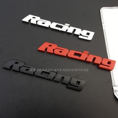 車の 3D 立体レーシングレーシングカーステッカースピード英語メタルカーロゴリアテールロゴフェンダーサイドステッカー