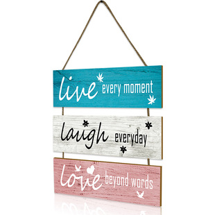 Wall Decoration Cross-Border European Wall Decoration Wooden Sign Hanging Rural Farmhouse Home Decoration Wooden Sign Mural
