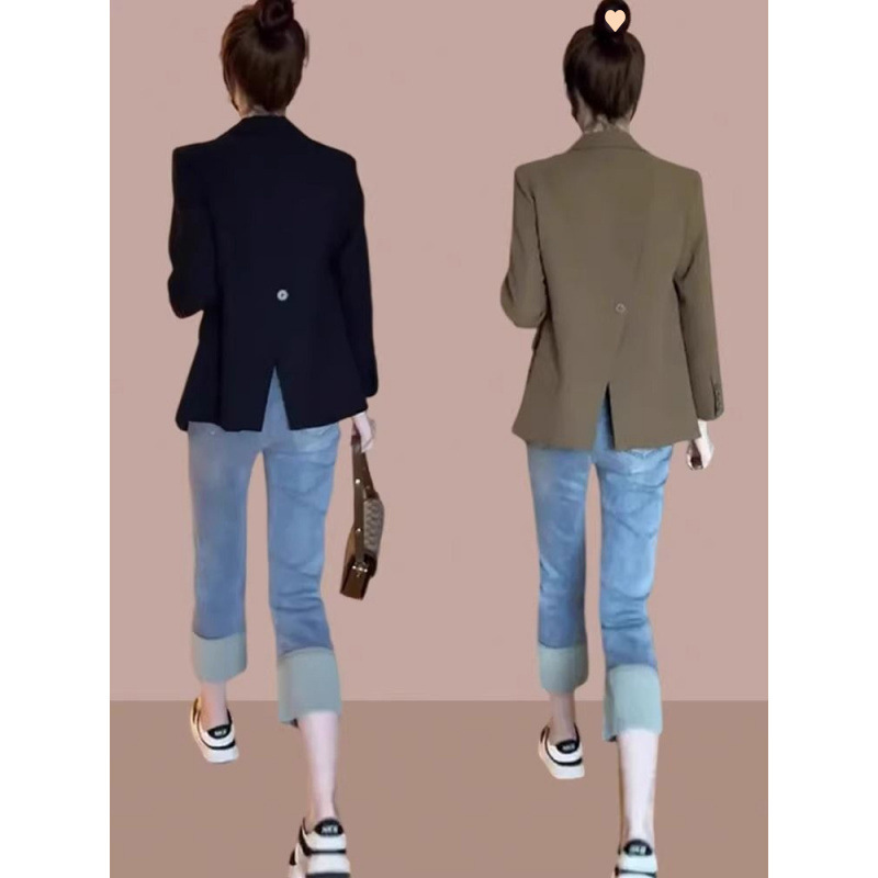 爆款西装外套女2025春季新款休闲设计感小众高级感气质小西服上衣|undefined
