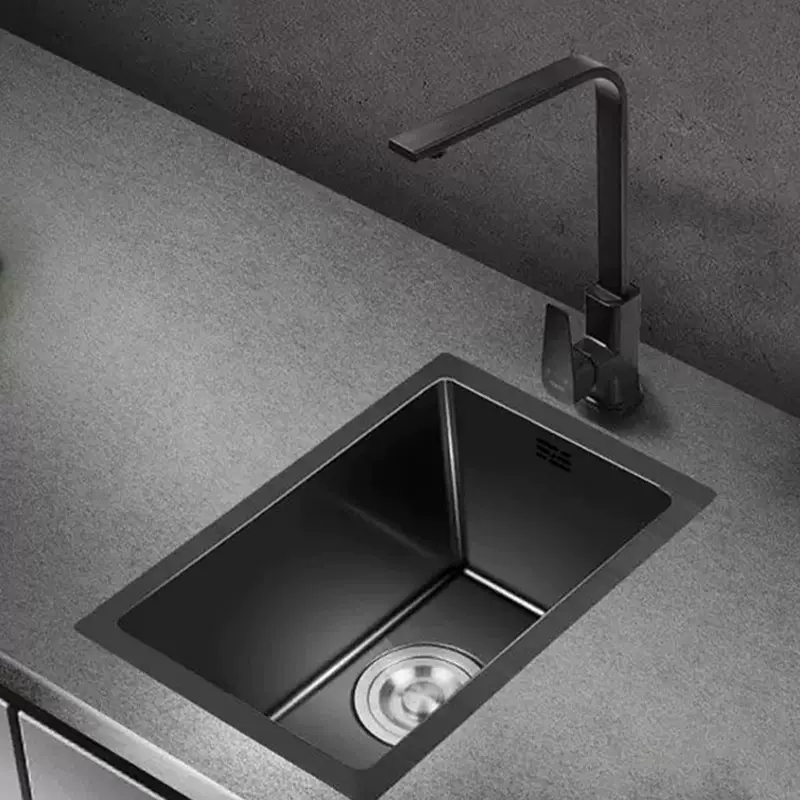 高端304不锈钢纳米水槽单槽厨房台下盆迷你吧台岛台洗菜盆纳米抗