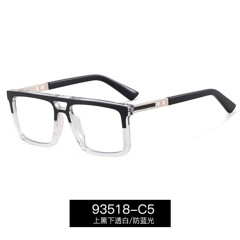 93518 gafas ultraligeras de comercio exterior transfronterizo tendencia de marco completo de los hombres gafas lisas simples gafas de luz anti-azul
