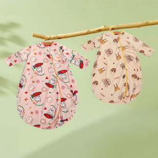 Constant Temperature Baby Sleeping Bag Children's Sleeping Bag Thickened Spring and Autumn Removable Sleeve Summer Cotton Baby Sleeping Bag Four Seasons Warm
