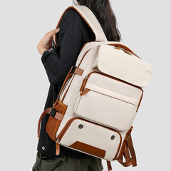 跨境新款双肩包男大容量出差通勤运动防泼水斜挎手提多功能双肩包