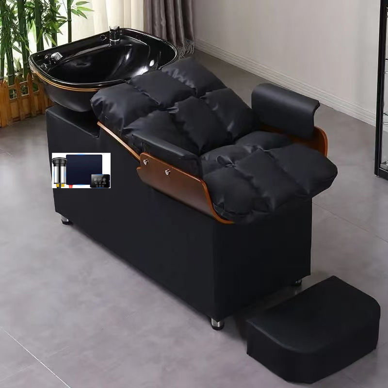 Cama de champú de celebridades de Internet, peluquería de alta gama, cama de champú semi-reclinada, peluquería, peluquería, cama de champú de lavado de cerámica especial