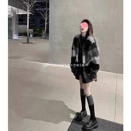加厚温柔开衫外套毛衣宽松慵懒针织秋冬装气质针织毛毛上衣