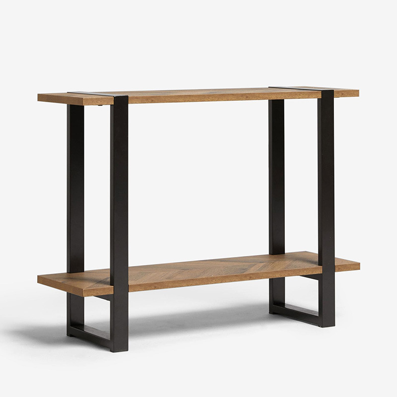 Exportación de lujo ligero mesas de té de doble capa sala de estar sofá mesa de alta sensación rectangular mesa de café de madera maciza mesa de café