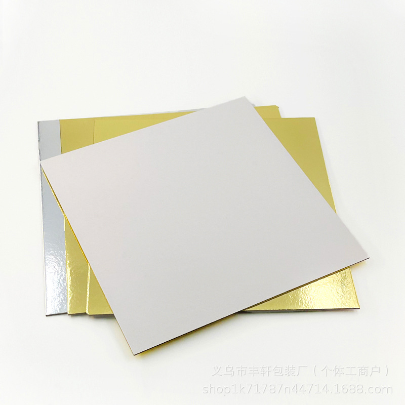 Fábrica directa 6 / 8 / 10 / 12 pulgadas cuadrada redonda base de pastel de boda de 2 mm almohadilla de papel de pastel de cumpleaños