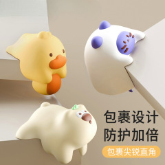 赤ちゃんの机の角の衝突防止はシリコンの窓の机の縁の柔らかい角を貼って、漫画の衝突防止の柔らかい直角の保護カバーにぶつかります。