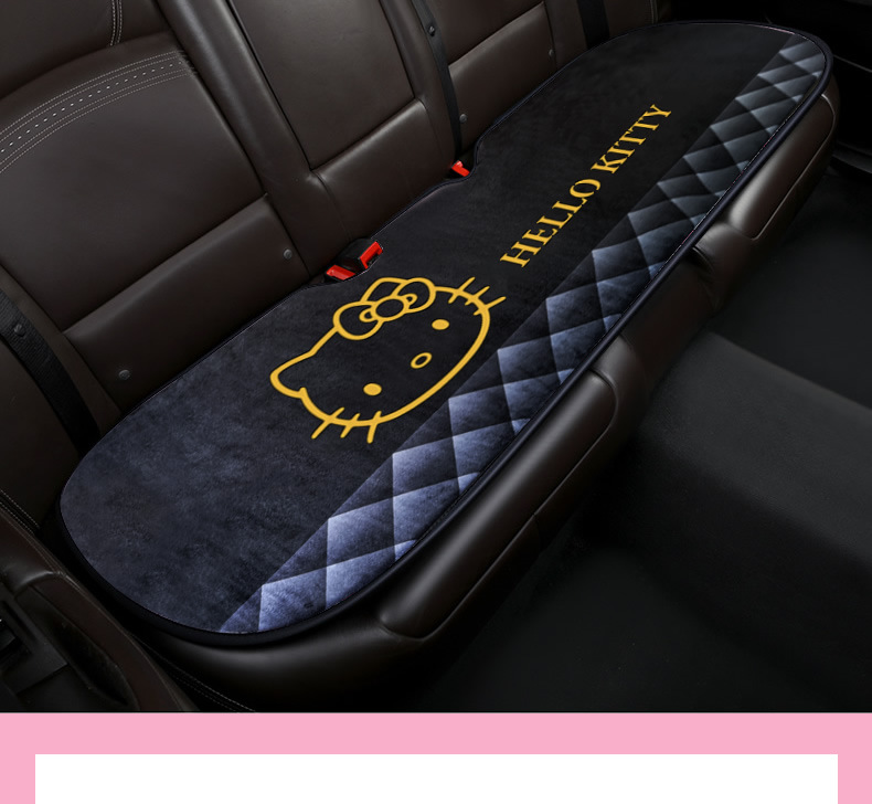kitty cartoon car cushion single piece three-piece set goddess Four Seasons universal small waist summer car cushion Main driving
