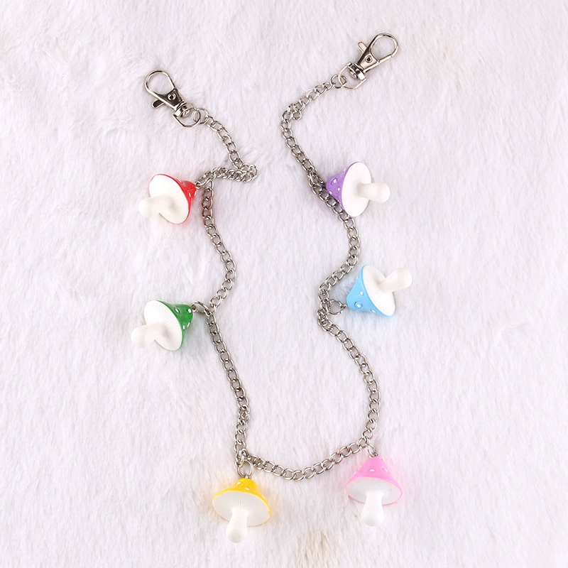 Европейско-американская мода, универсальная цепочка для брюк с грибовидным карабином, простая акриловая цепочка для брюк (в наличии)