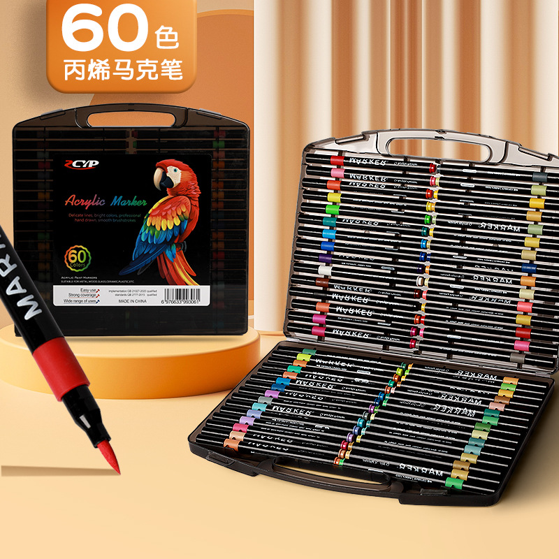 Lápiz de acrílico blando para niños, pintura de estudiantes auténtica, arte de graffiti, lápiz de color opaco barato