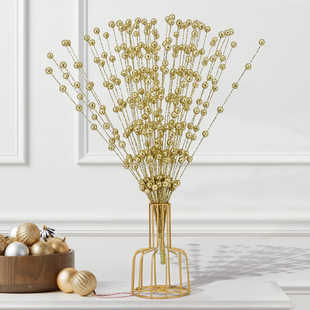 Christmas Decoration Happy Fruit Living Room placed with gold powder paste fruit fake flower parties, flower arrangement flash powder Christmas ball