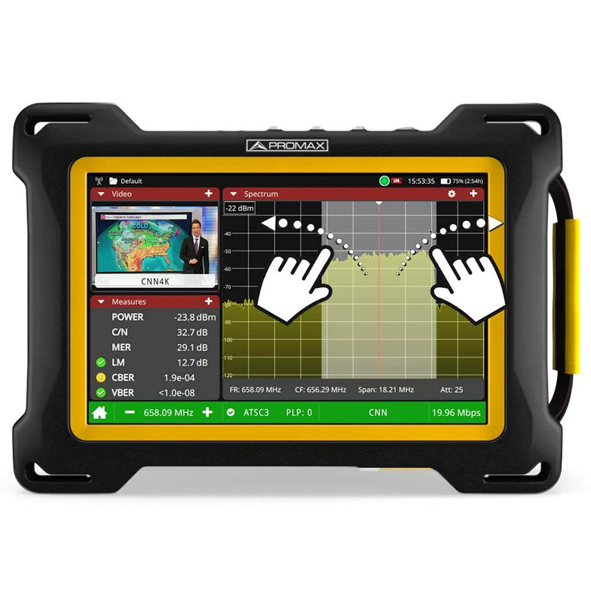 PROMAX Новый высококачественный анализатор радио-и телевизионных сигналов ATLAS NG DVB-S2X,ATSC 3,0