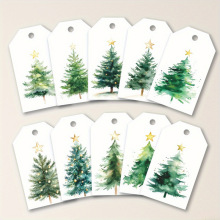 W 43213 Christmas tree gift tag label ʥ������Ʒ���Ʊ�ǩ