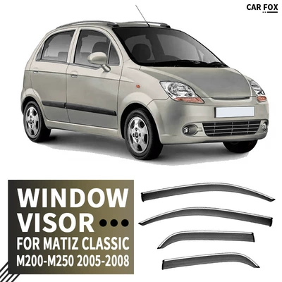 Rain Eyebrow, Rain shield - standard-packaging-without-logo-daewoo-matiz-classic-mk2-m200-m250-2005-2008-with-bright-strip-window-rain-shield