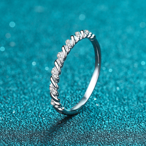 XDY925 sterling silver ring transfer moissanite row ring engagement gift simulated diamond manufacturer direct supply support identification