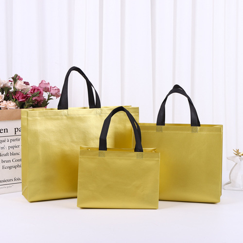 Thickened non-woven bag, clothing handbag, shopping bag, customized gift bag with bottom and sides, cross-border wholesale