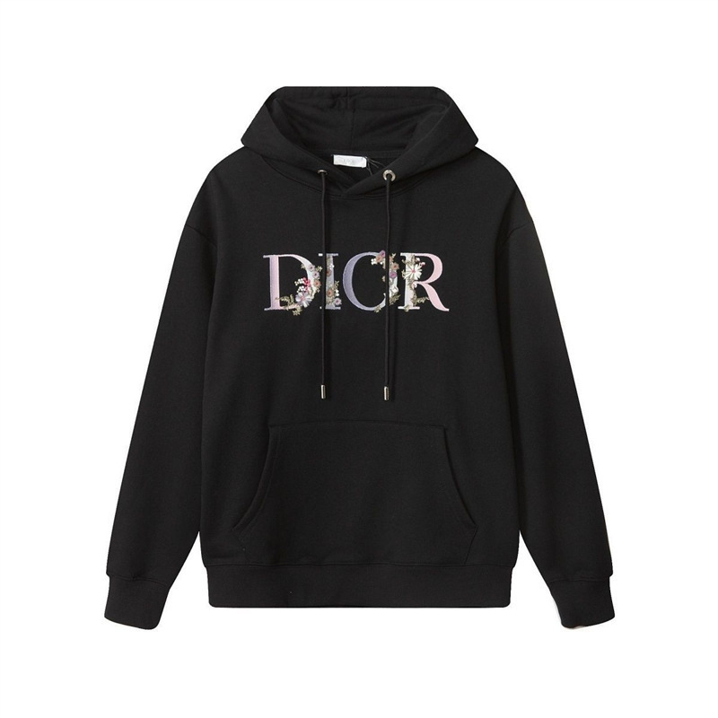 Cd Men's and Women's Floral Autumn and Winter Hooded New Trendy Loose Versatile Sweatshirt Top with the Same European and American Print