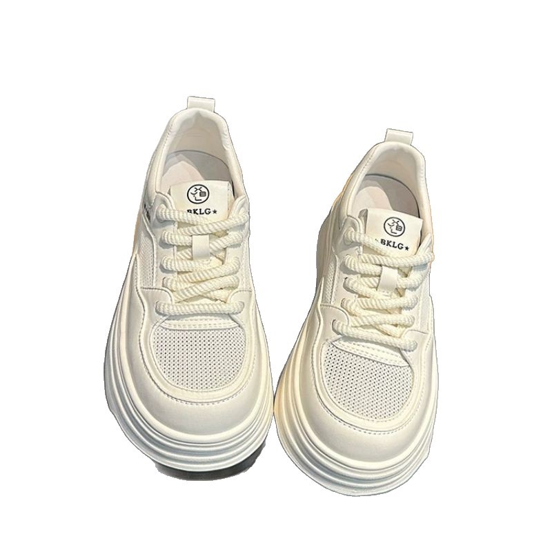 Origen Fabricante Small White Shoes Women 2025 Spring Nuevos productos Versión coreana de punta redonda moda plataforma plataforma zapatos casuales zapatillas de deporte