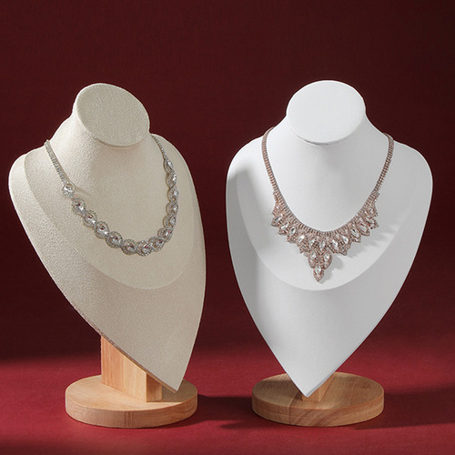 Source manufacturer wholesale high-end solid wood portrait model necklace display stand counter jewelry rack