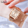 Labaoli/Labaoli Light luxury temperament women's watch independent second plate square women's quartz watch inlaid LA281