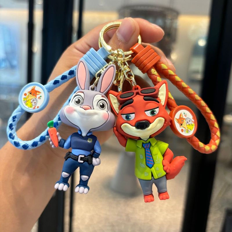 Cross-border crazy animal city key chain pendant cute Judy Nick key chain men's and women's bags small jewelry wholesale